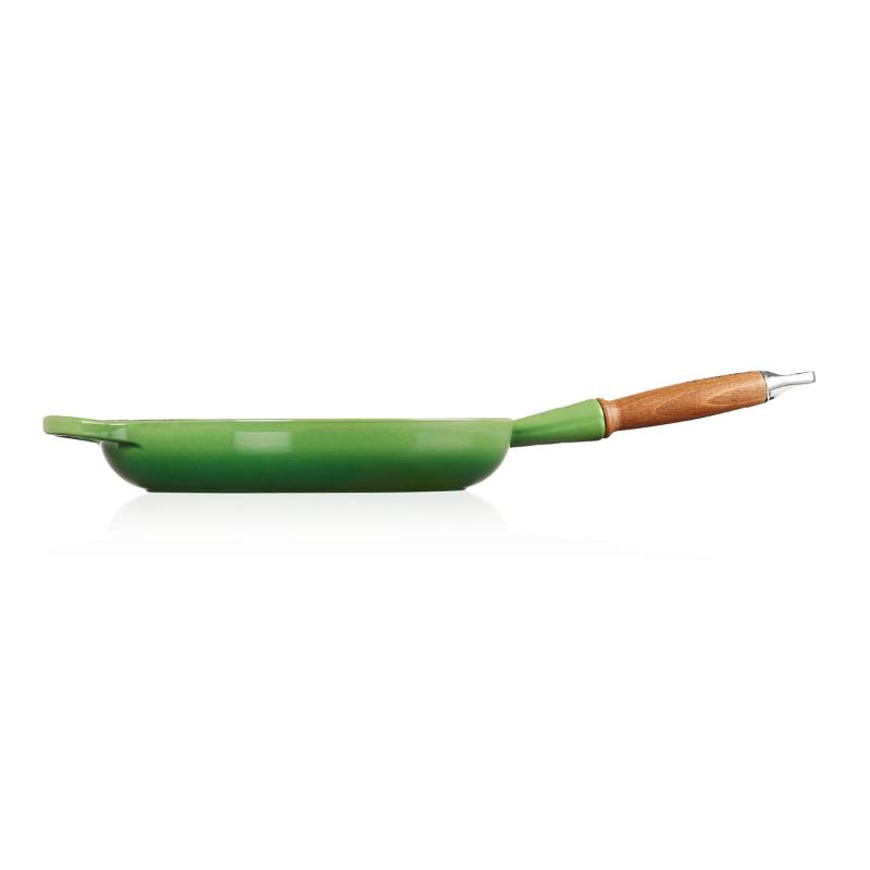 Le Creuset Signature Stekpanna med trähandtag 28 cm Bamboo Green