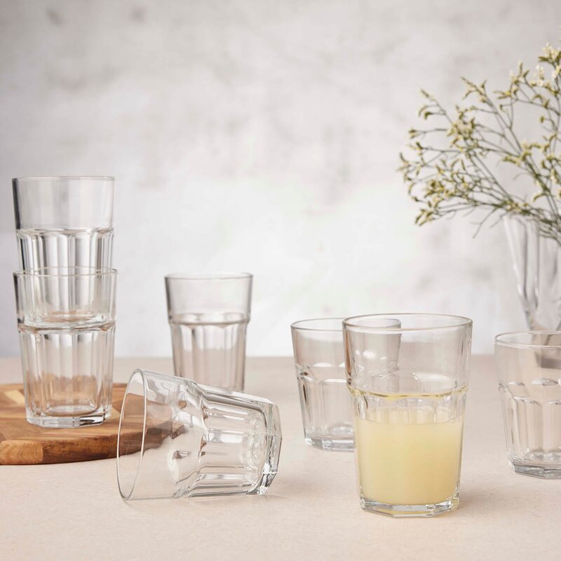 Aida Atelier Granit glas 18 delar 6x36 cl + 6x28 cl + 6x5 cl