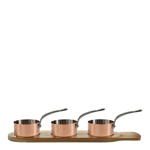 Samuel Groves Serveware minikastrullset 3 delar 9 cm koppar
