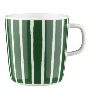 Marimekko Oiva Piccolo mugg 40 cl vit/grön
