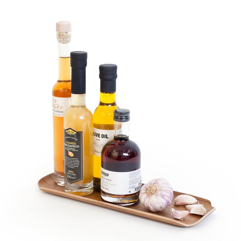 Bosign Leaf träbricka vatten- och oljetålig 33x11,5 cm valnöt