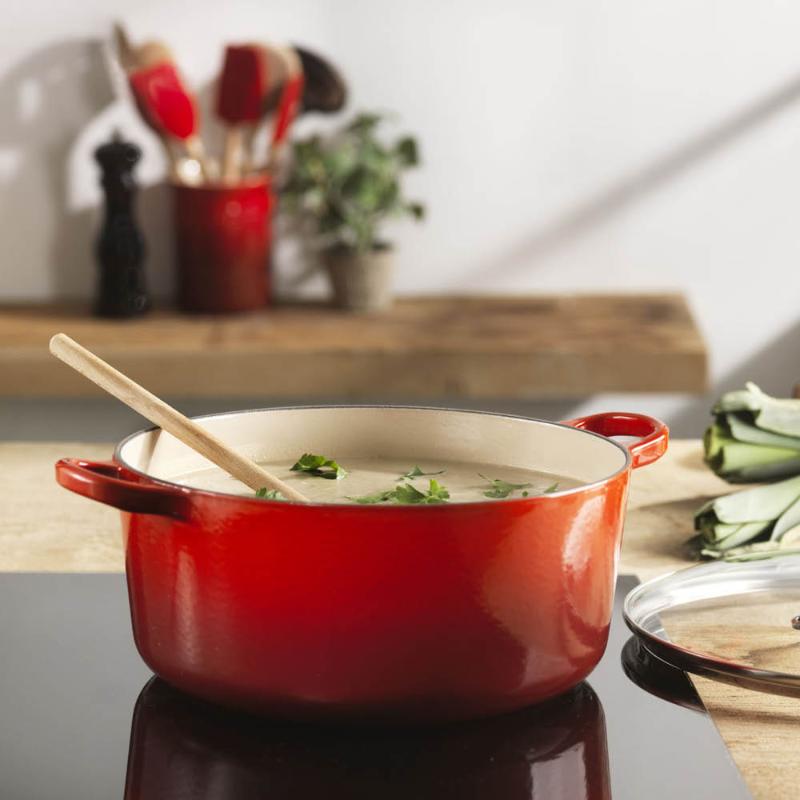 Le Creuset Classic Gjutjärnsgryta Rund Glaslock 4,2 L Cerise