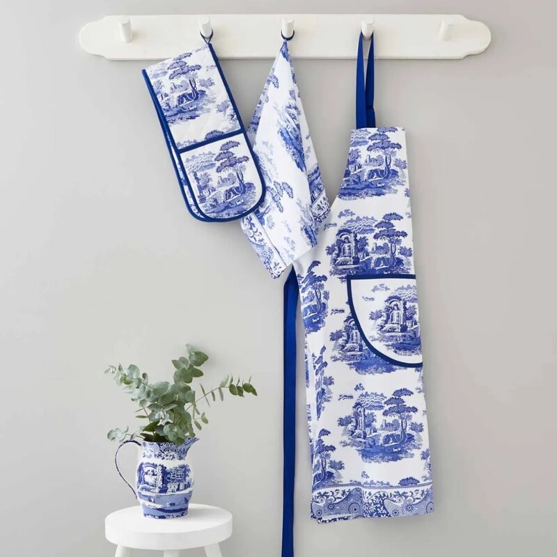 Spode Blue Italian ugnsvante dubbel 18x88 cm blå/vit