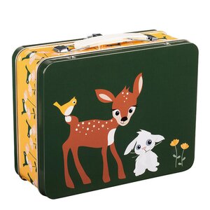 Blafre Rådjur & Kanin plåtväska 19x16 cm grön