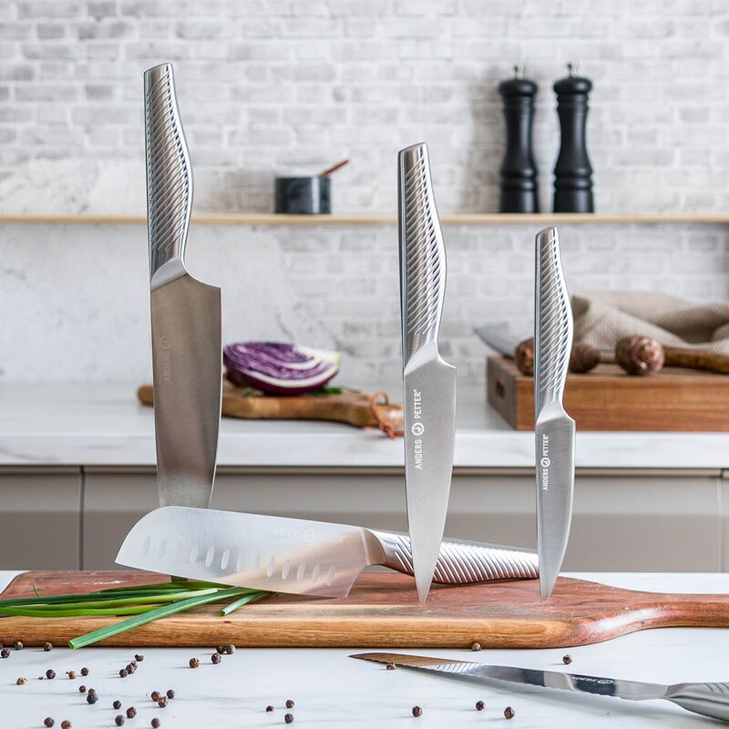 Anders Petter Kockkniv 34 cm borstat stål