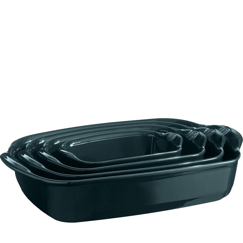 Emile Henry Ugnsform rektangulär 22 cm 0,7 L petrol