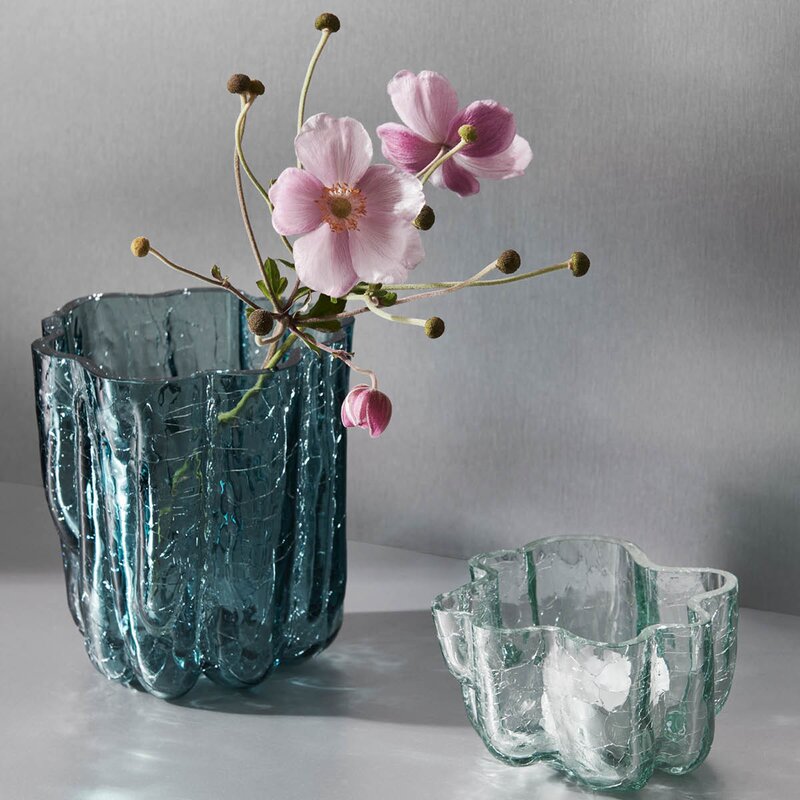 Kosta Boda Crackle vas 12 cm cirkulär