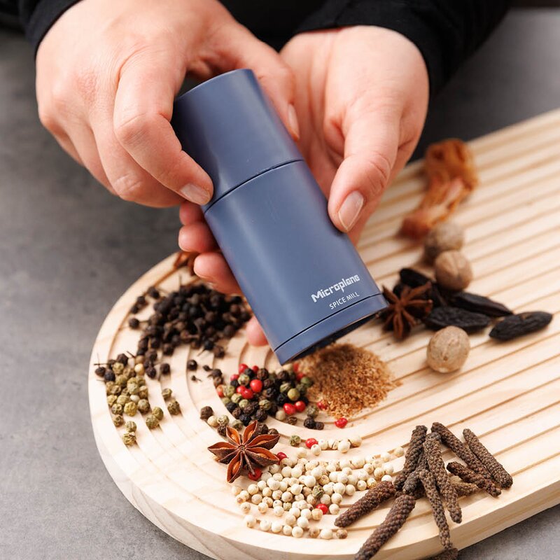 Microplane Spice Mill kryddkvarn 12 cm denim blue