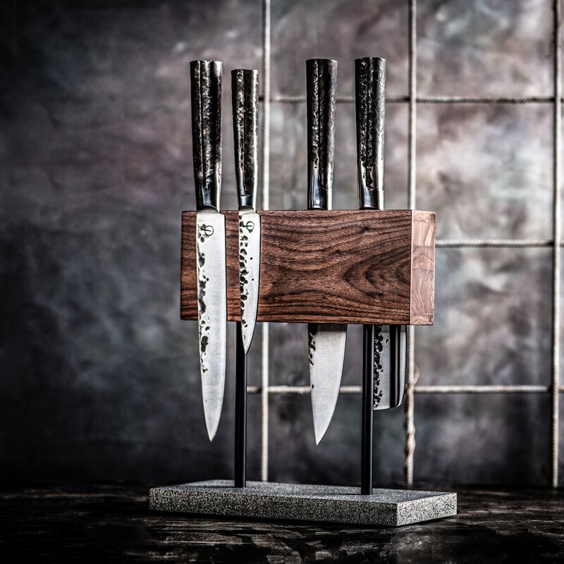 Style De Vie Knivblock magnetiskt 25 cm Valnöt
