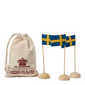 Langkilde & Søn Bordsflagga mini 15 cm 3-pack svenska flaggan