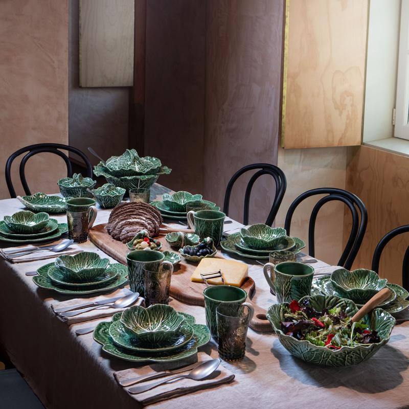 Bordallo Pinheiro Cabbage Tallrik Kålblad 26,5 cm Grön 