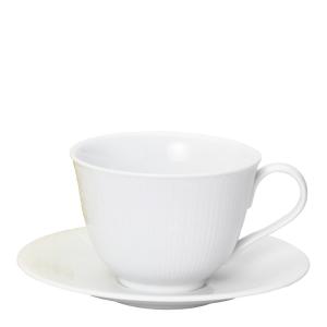 Rörstrand Swedish Grace Tekopp med Fat 45 cl Snö 