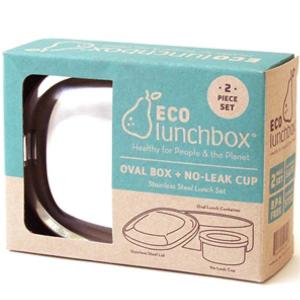 ECOlunchbox Oval Box matlåda 700 + 200 ml rostfritt stål