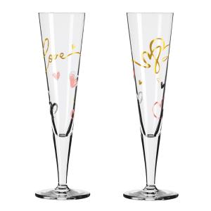 Ritzenhoff Goldnacht Champagneglas Hearts 2-pack Guld