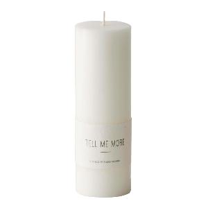 Tell Me More Luna blockljus L 5x15 cm vit