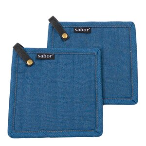 Sabor Home grytlapp 20x20 cm 2-pack blå