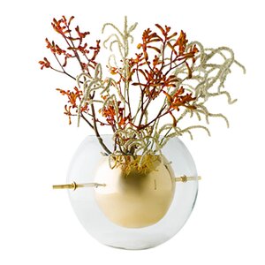 Klong Alba Vas rund 30 cm Mässing