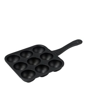 Holm Munkpanna 9 hål 33x19 cm gjutjärn