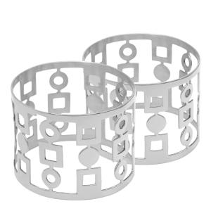 Hilke Anima Servettringar 5 cm 2-pack Silver