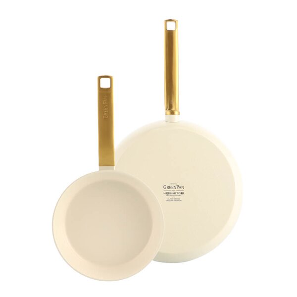 GreenPan Evolution keramisk stekpanna 2 delar 20+28 cm creme