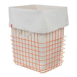 Mette Ditmer STORE-IT metallkorg med canvaspåse 40x32x50 cm orange
