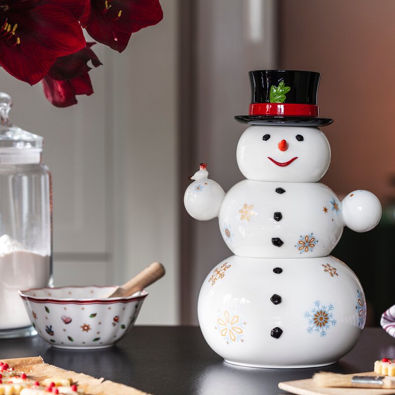 Villeroy & Boch Christmas Toys Memory kakburk snögubbe 3 delar vit