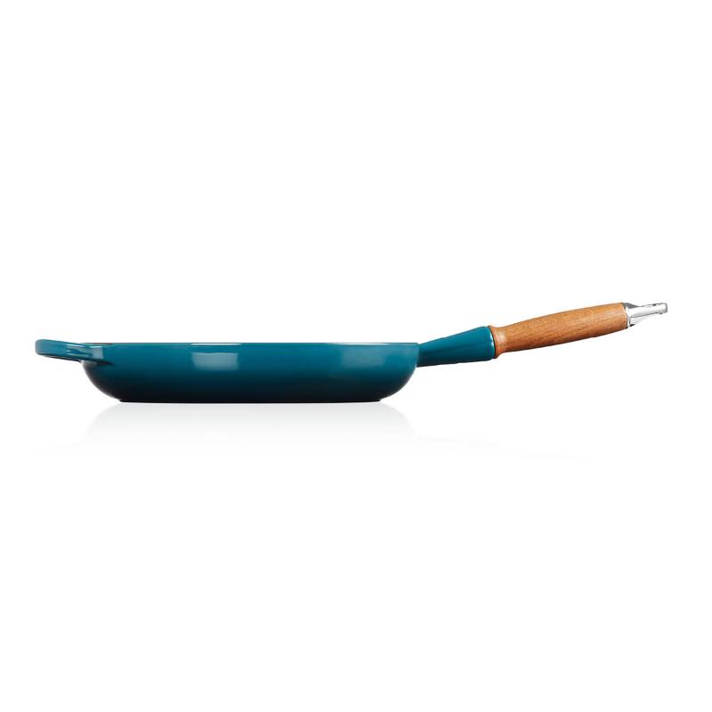 Le Creuset Signature stekpanna med trähandtag 28 cm deep teal