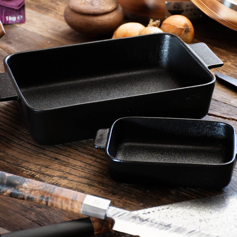 Satake Ugnsform porslin 19x11 cm 2-pack svart