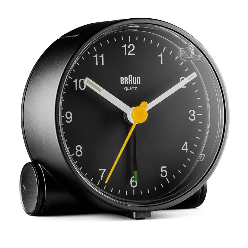Braun Väckarklocka analog 6,9 cm svart