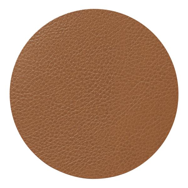 Leather Serene Circle Glasunderlägg 10 cm Nature