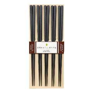Kawai Ätpinnar Plain Wood 5-pack Svart