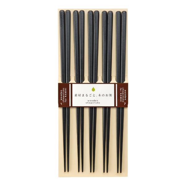 Ätpinnar Plain Wood 5-pack Svart