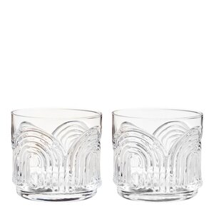 Viski Deco Beau Lowball glas i kristall 33 cl 2-pack