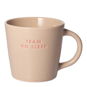 Vondels Classic Cups mugg 25 cl TEAM NO SLEEP beige