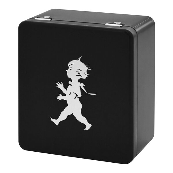 SOLSTICKAN Burk för tepåsar 4 fack Matt Svart