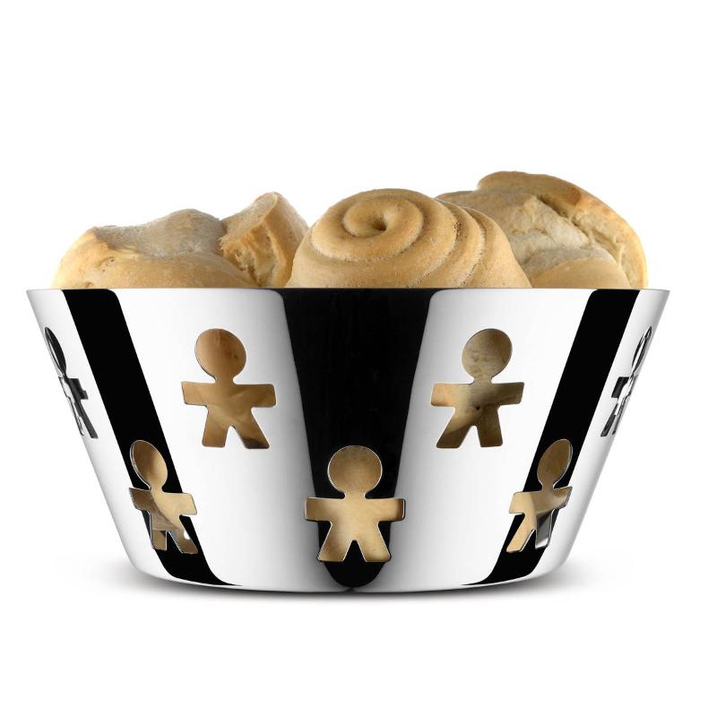 Alessi Girotondo fruktskål 23 cm blank stål