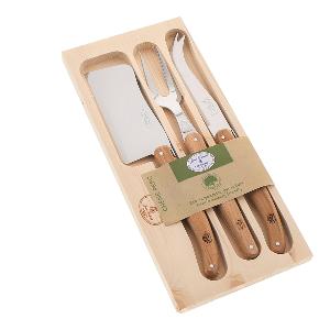Jean Dubost Laguiole Ostkniv Set 3-pack Ekträ