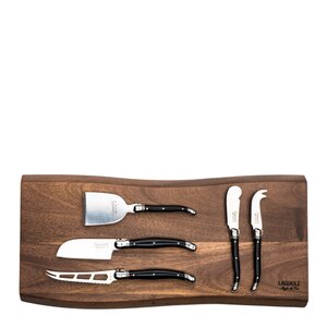 Laguiole Style de Vie Ostknivar & skärbräda set 6 delar svart