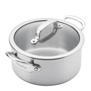 GreenPan Premiere obelagd 5-lagers gryta med lock 20 cm 3,11 L