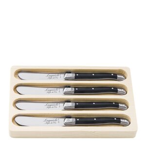 Laguiole Style de Vie Smörkniv 4-pack svart