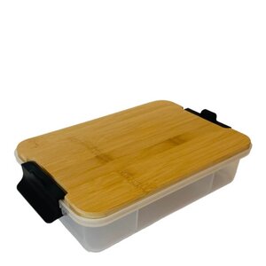 Farberware Snacklebox med 7 fack och bambubräda 20x33 cm bambu