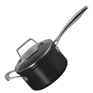 Le Creuset ENSC kastrull med glaslock 1,9 L 16 cm black