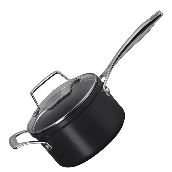 Le Creuset ENSC kastrull med glaslock 1,9 L 16 cm black