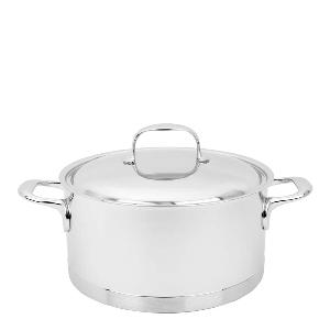 Demeyere Atlantis 7 gryta med lock 24 cm 5,2 L rostfritt stål